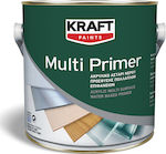 Kraft Multi Primer Amorsă acrilică de aderență în apă pentru suprafețe multiple Alb Potrivit pentru Aluminiu / Sticlă / Metal / Metale neferoase / Lemn / Plastic - PVC 0.75lt