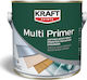Kraft Multi Primer Ακρυλικό Αστάρι Πρόσφυσης Νερού Πολλαπλών Επιφανειών Γκρι Suitable for Aluminum / Glass / Metal / Non-Ferrous Metals / Wood / Plastic - PVC 2.25lt