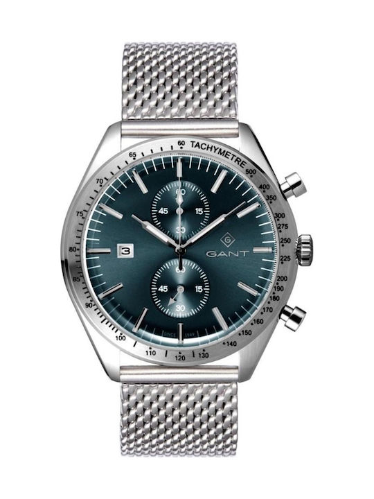 Gant Northampton Uhr Chronograph Batterie mit Silber Metallarmband