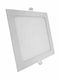 GloboStar Square Recessed LED Panel 20W with Warm White Light 3000K 23x23cm