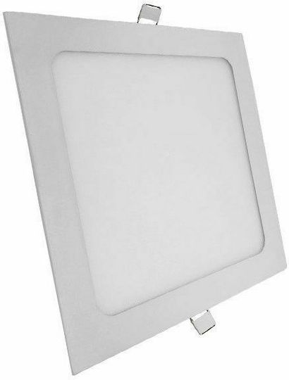GloboStar Square Recessed LED Panel 20W with Warm White Light 3000K 23x23cm