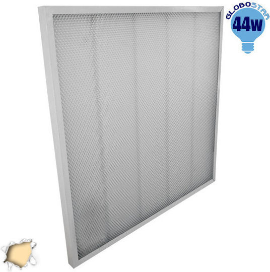 GloboStar Τετράγωνο Χωνευτό LED Panel 44W με Θερμό Λευκό Φως 3000K 60x60εκ. 2τμχ