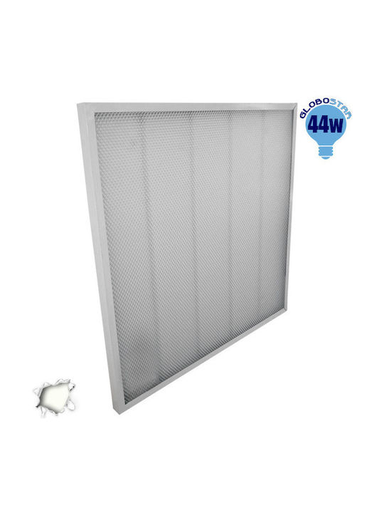 GloboStar Square Recessed LED Panel 44W with Natural White Light 4500K 60x60cm