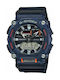 Casio G-shock Uhr Chronograph Batterie mit Blau Kautschukarmband