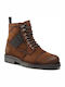 S.Oliver Men's Leather Military Boots Brown