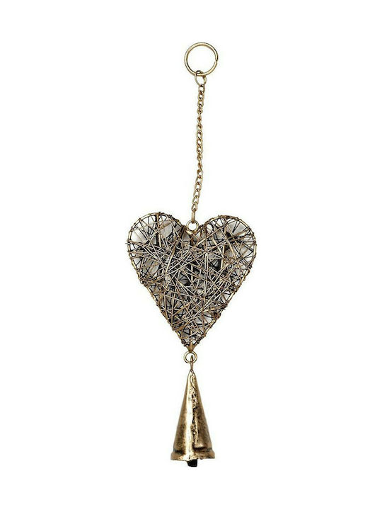 Espiel Christmas Metal Heart Figure Gold 29x6x4cm