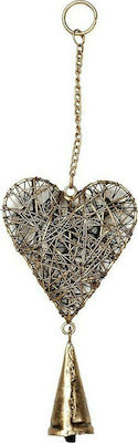 Espiel Christmas Metal Heart Figure Gold 29x6x4cm