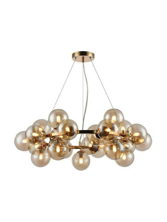 Maytoni Dallas Pendant Chandelier for 25 Bulbs G9 Honey