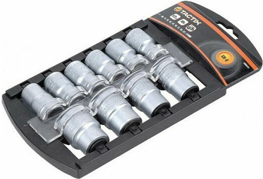 Tactix Căpăcei Hexagonali cu Patrat de Prindere 1/2" Set 10buc