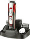 Kemei Set Rechargeable Hair Clipper Red KM-510