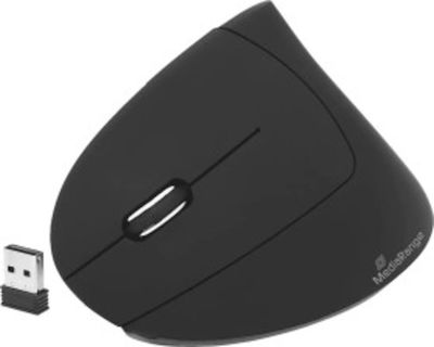 MediaRange MROS233 Wireless Ergonomic Vertical Mouse Left-Handed Black