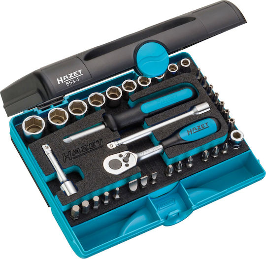 Hazet 853-1 Set de chei tubulare și clichet 1