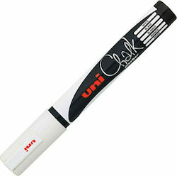 Uni-Ball Chalk Marker PWE-5M Μαρκαδόρος Λευκός Μαυροπίνακα Υγρής Κιμωλίας για Ξύλο και Γυαλί 1.8-2.5mm