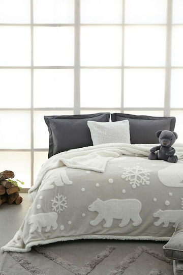 Palamaiki Polo Blanket Fleece Single 160x220cm Light Gray