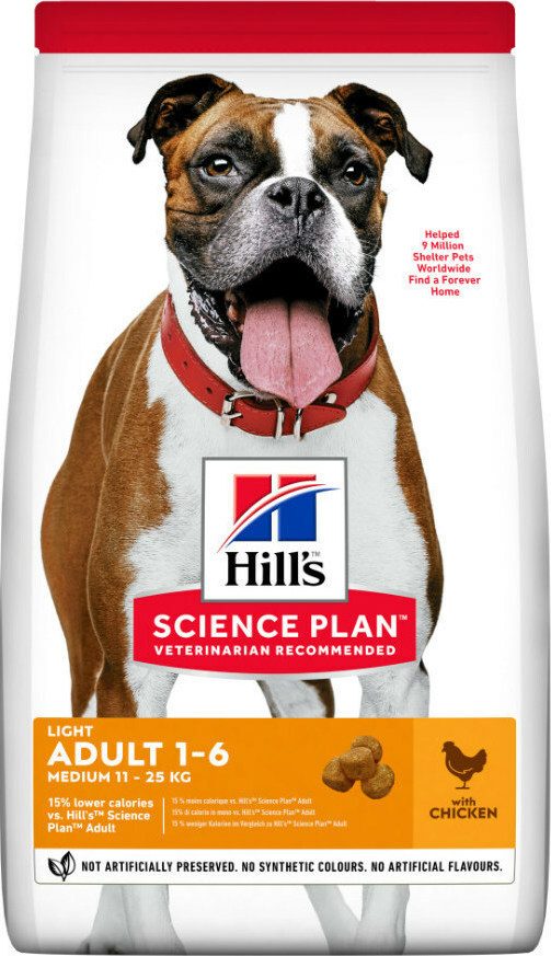 Hill's Science Plan Adult Medium Light 12kg +2kg | Skroutz.gr