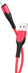 Hoco U80 Cool silicone USB-A zu Lightning Kabel Rot 1.2m (HC-U80LR)