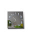 Ploumatos Wall Clock Mirror Silver 104x112cm