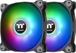 Thermaltake Pure Duo 12 120mm 4-Pin PWM ARGB Lighting Case Fan 2-pack