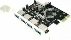 LogiLink Card de control PCIe cu 4 porturi USB 3.0