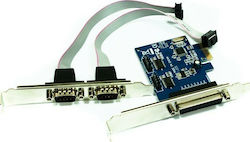 Approx Card de control PCIe cu 3 porturi DB25 Paralel / RS232 DB9 Serial