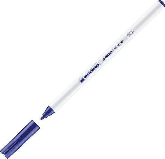 Edding Textile Pen 4600 Marker Blau Permanent Für Stoff Runde Nase
