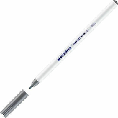 Edding Textile Pen 4600 Marker Wash-resistant Gray for Fabric Στρογγυλή Μύτη