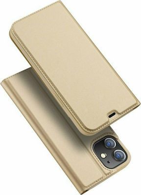 Dux Ducis Skin Pro Buchen Sie Synthetisches Leder Gold (iPhone 12 / 12 Pro)