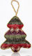 Hängendes Ornament Baum Stoff Mehrfarbig 11x9cm