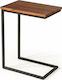 Rectangular Wooden Brown Side Table M27xW20xH40cm