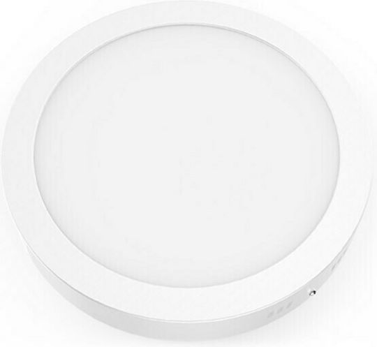 Aca Στρογγυλό Εξωτερικό LED Panel 18W με Ψυχρό Λευκό Φως 6500K 22.5εκ.