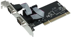 Syba Card de control PCI cu 2 porturi RS232 DB9 Serial