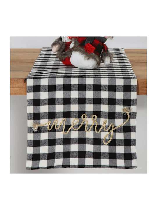Nef-Nef Homeware Weihnachtlich Tischtuch Läufer Stoff Mehrfarbig L150xB33cm.