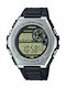 Casio Digital Uhr Chronograph Batterie mit Schwarz Kautschukarmband