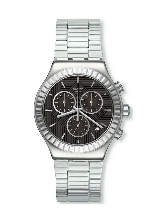 Swatch Sky Icon Watch Chronograph Battery with Silver Metal Bracelet