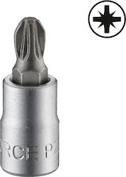 Force Bit-Stecknuss mit Kreuzschlitz-Bit und Antriebsvierkant 1/4'' Größe Pz3x32mm 1Stück Force Bit-Stecknuss mit Kreuzschlitz-Bit und Antriebsvierkant 1/4'' Größe Pz3x32mm 1Stück