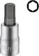 Force Cheie tubulară cu Vârf Torx și Patrat de Prindere 1/4'' Dimensiune T10x32mm 1buc