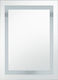 vidaXL Ορθογώνιος Καθρέπτης Μπάνιου Led από Μέταλλο 60x100cm