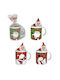 XMASfest 93-1778 Christmas Mug Ceramic Width 8cm. (Μiscellaneous Designs/Colors)