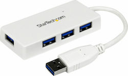 StarTech USB-Hub 4 Anschlüsse (USB-A) ST4300MINU3W