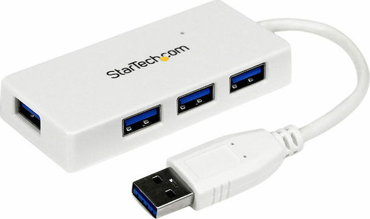 StarTech USB Hub 4 Ports USB 3.0 with USB-A Connection White
