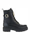 New Matic 1007 Leather Women's Ankle Boots Black