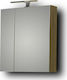 Martin Omega 65 Rechteckiger Badezimmerspiegel aus Spanplatte mit Schrank 60x65cm Grey