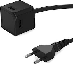 Allocacoc Ladestation mit 4 USB-A Anschlüsse in Schwarz Farbe (PowerCube Extended)
