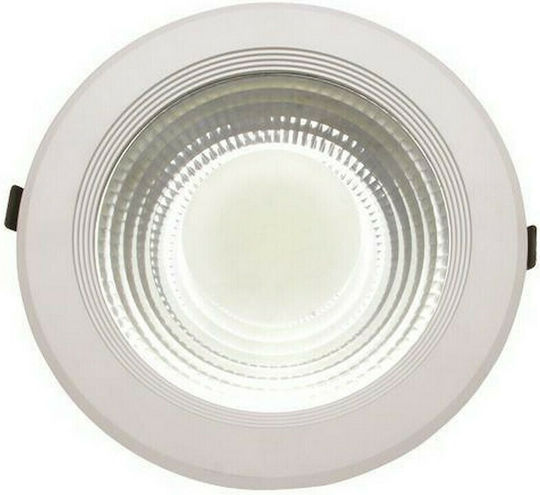 Eurolamp Rund Vertieft LED Panel 30W mit Natürliches Weiß Licht 4000K