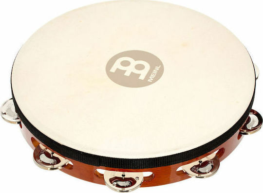 Meinl Meinl Traditional Goat-Skin Wood Tambourine 10 Inches with Natural Leather