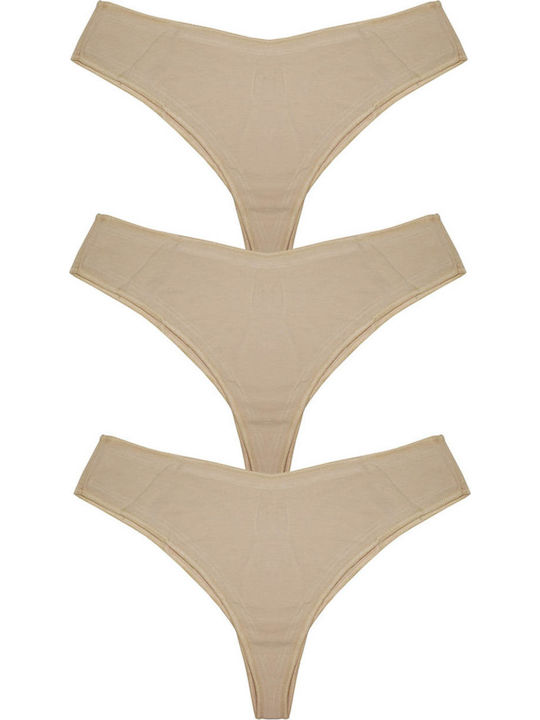 Helios Βαμβακερά Damen Brasilien 3Pack Beige