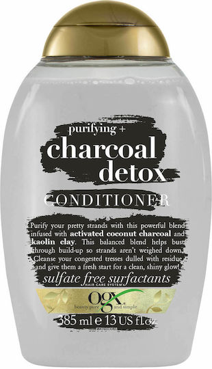 OGX Purifying + Charcoal Detox Conditioner Hydration for All Hair Types 385ml