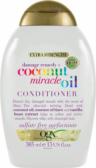 OGX Damage Remedy + Coconut Miracle Oil Conditioner Reconstruction/Nourishment for All Hair Types 385ml