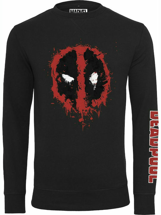 Merchcode Deadpool Splatter Sweatshirt Schwarz MC310-00007