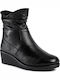 Caprice Women's Leather Platform Chelsea Boots Black